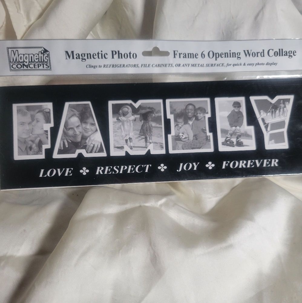 3 Family Photo Magnets for Kitchen or Office